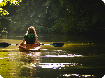 Lady on kayak
